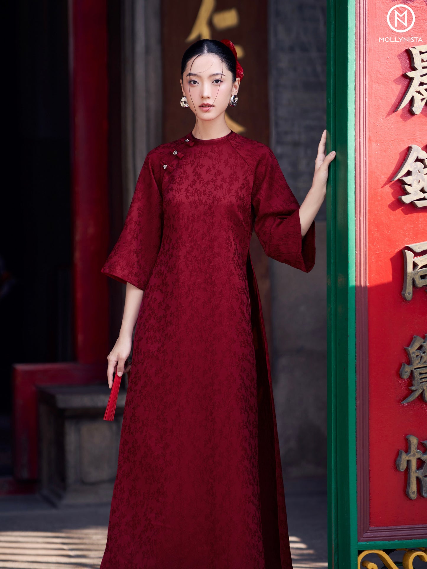 AO DAI TET 2025 MOLLYNISTA (FREE PANTS)