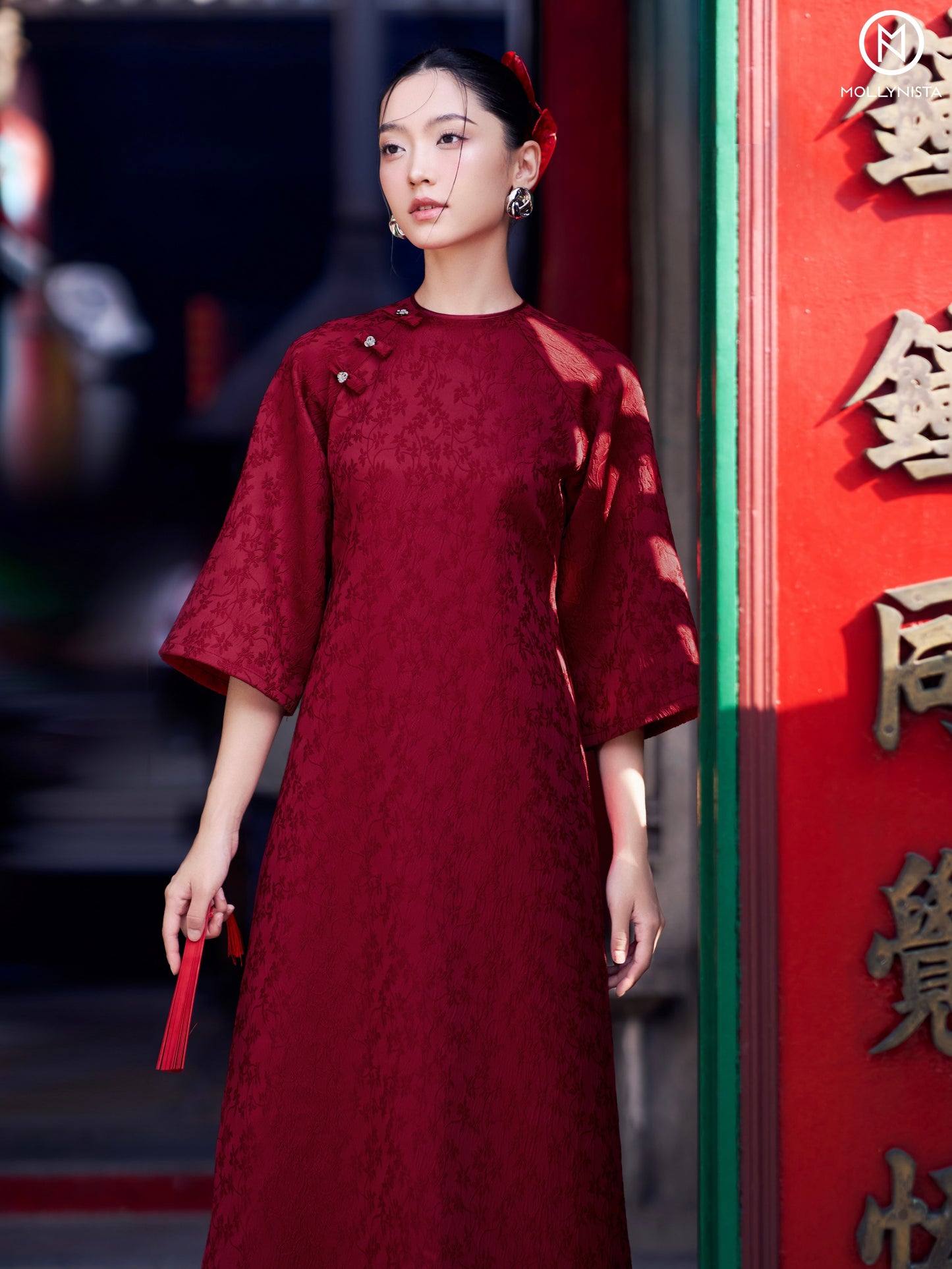 AO DAI TET 2025 MOLLYNISTA (FREE PANTS)