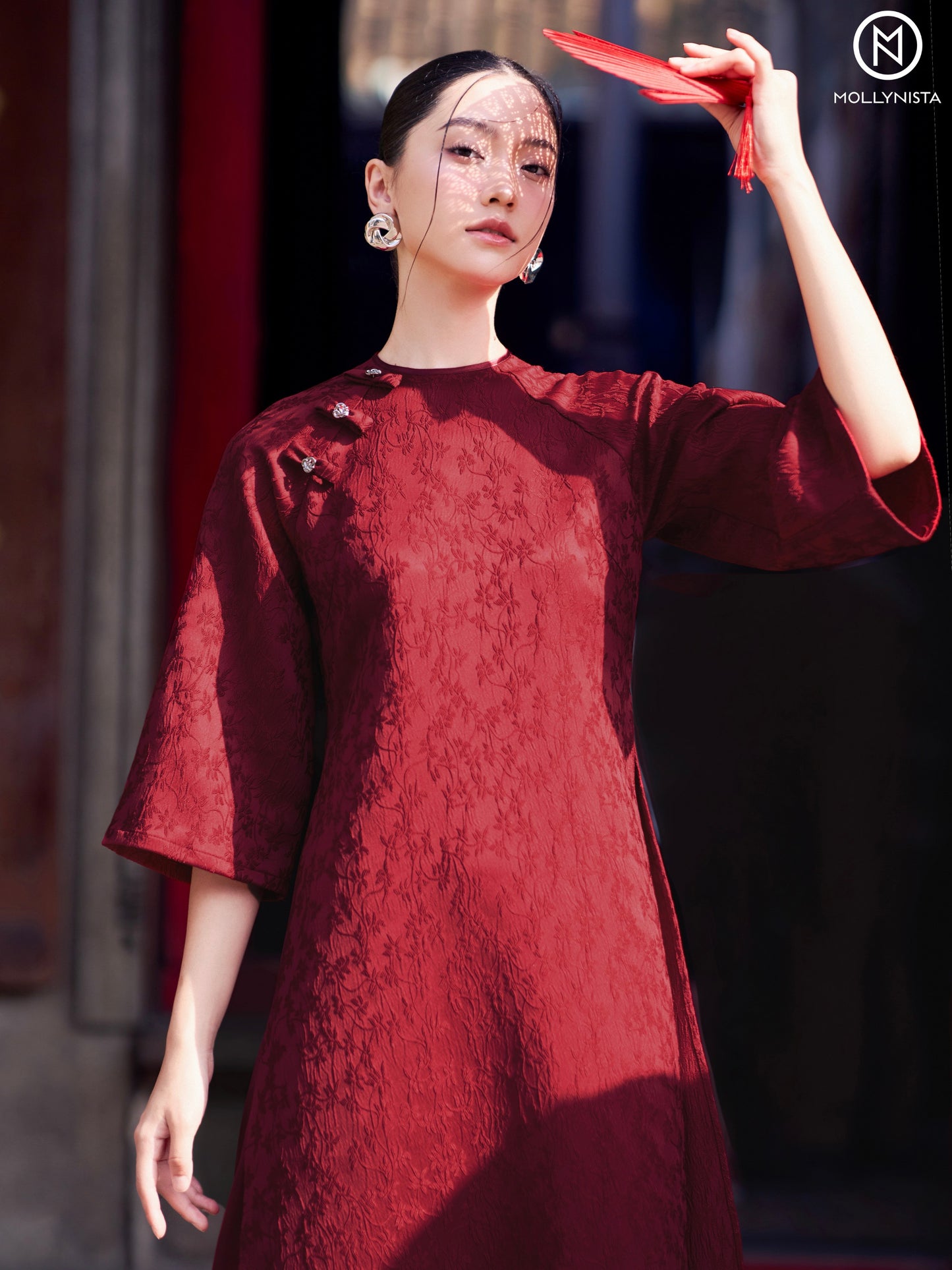 AO DAI TET 2025 MOLLYNISTA (FREE PANTS)