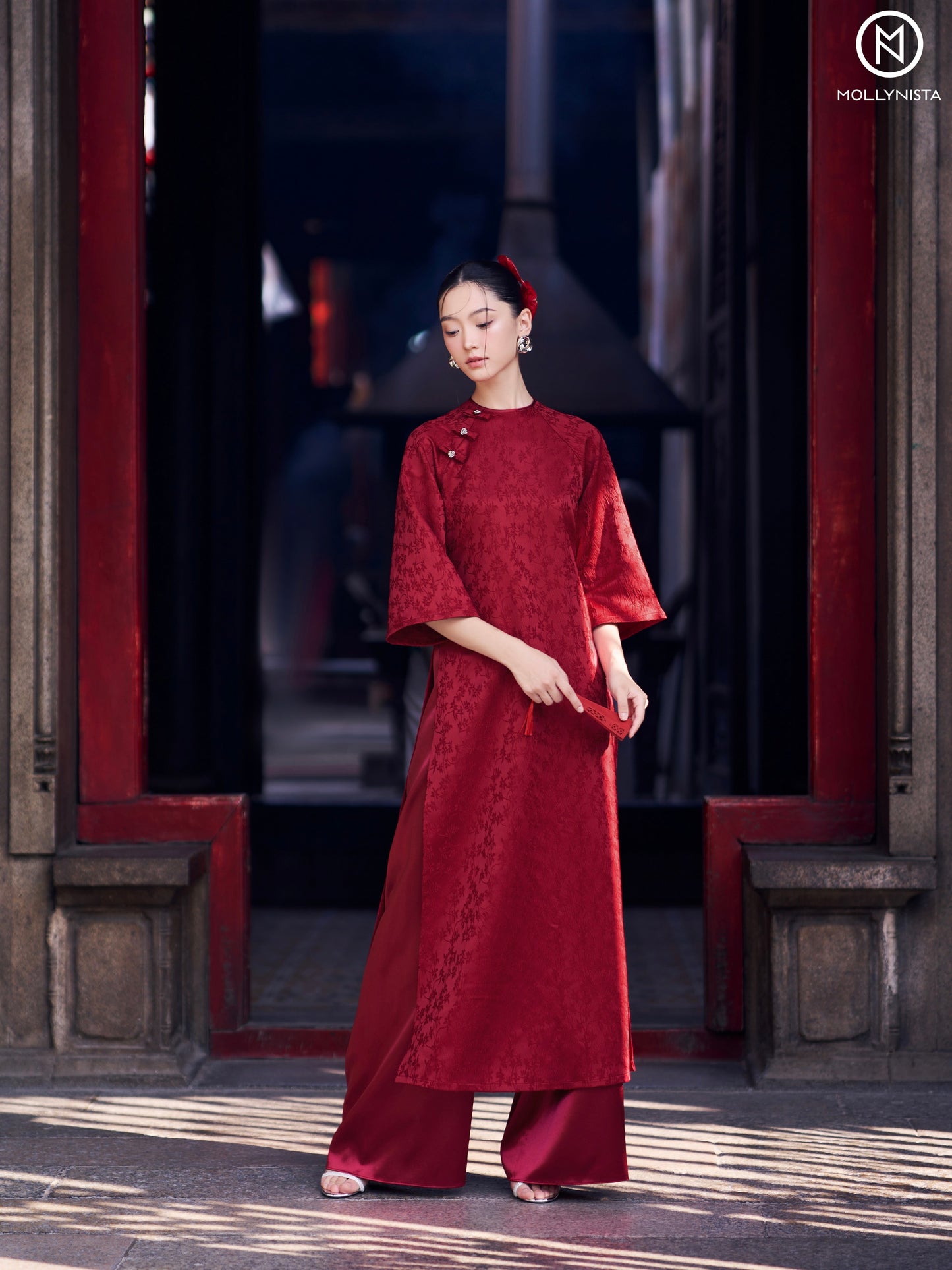 AO DAI TET 2025 MOLLYNISTA (FREE PANTS)