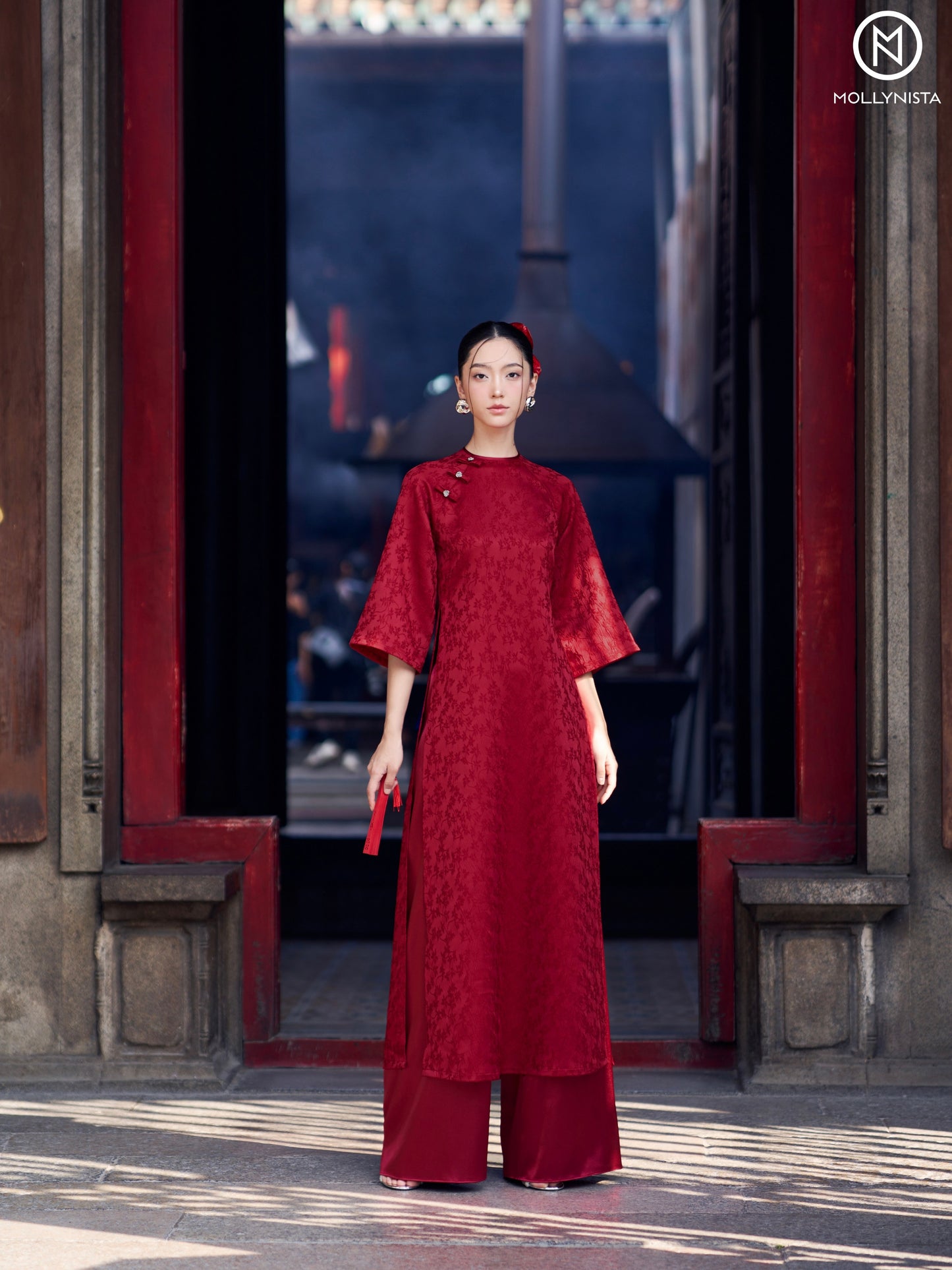AO DAI TET 2025 MOLLYNISTA (FREE PANTS)