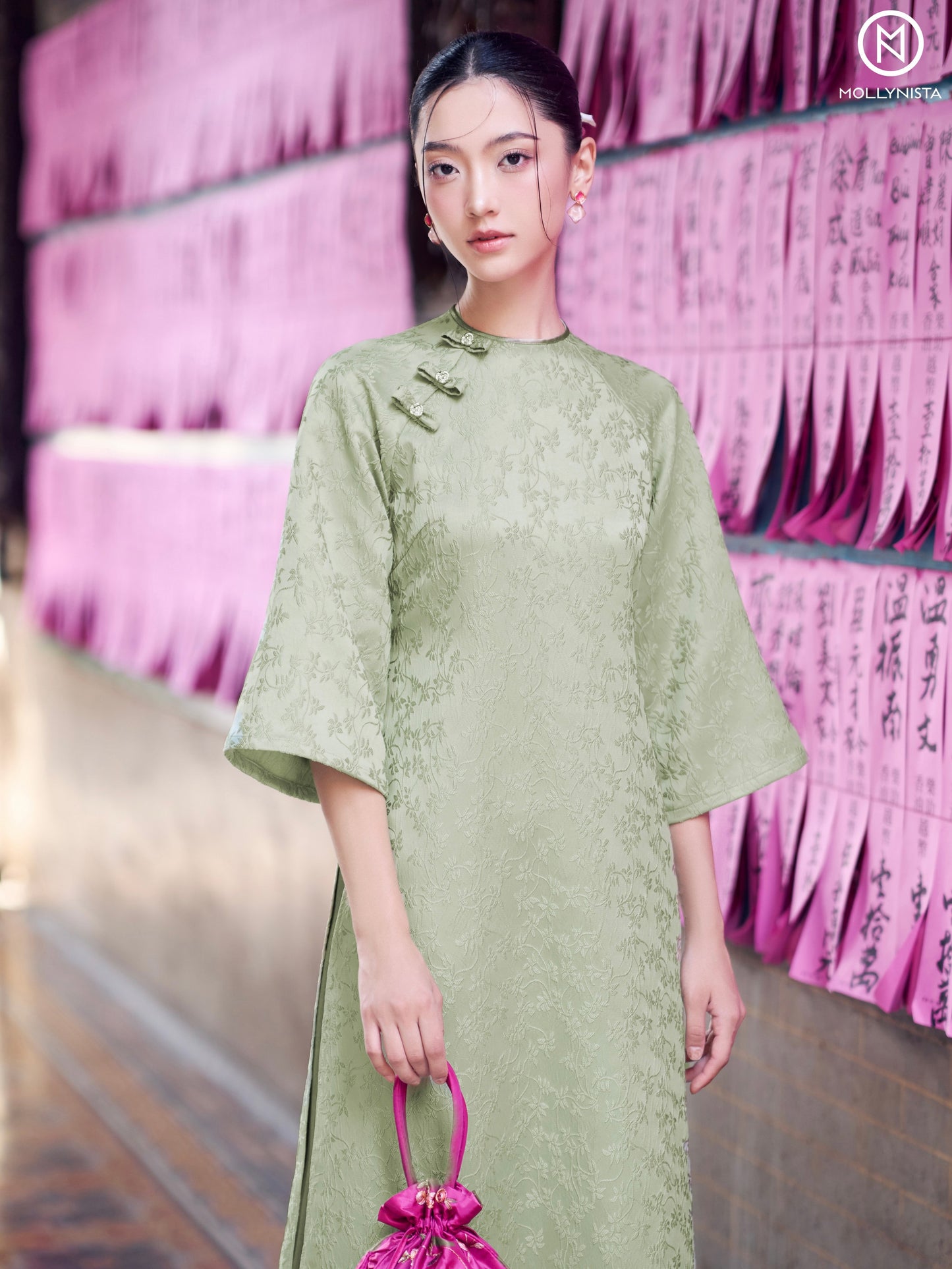 AO DAI TET 2025 MOLLYNISTA (FREE PANTS)