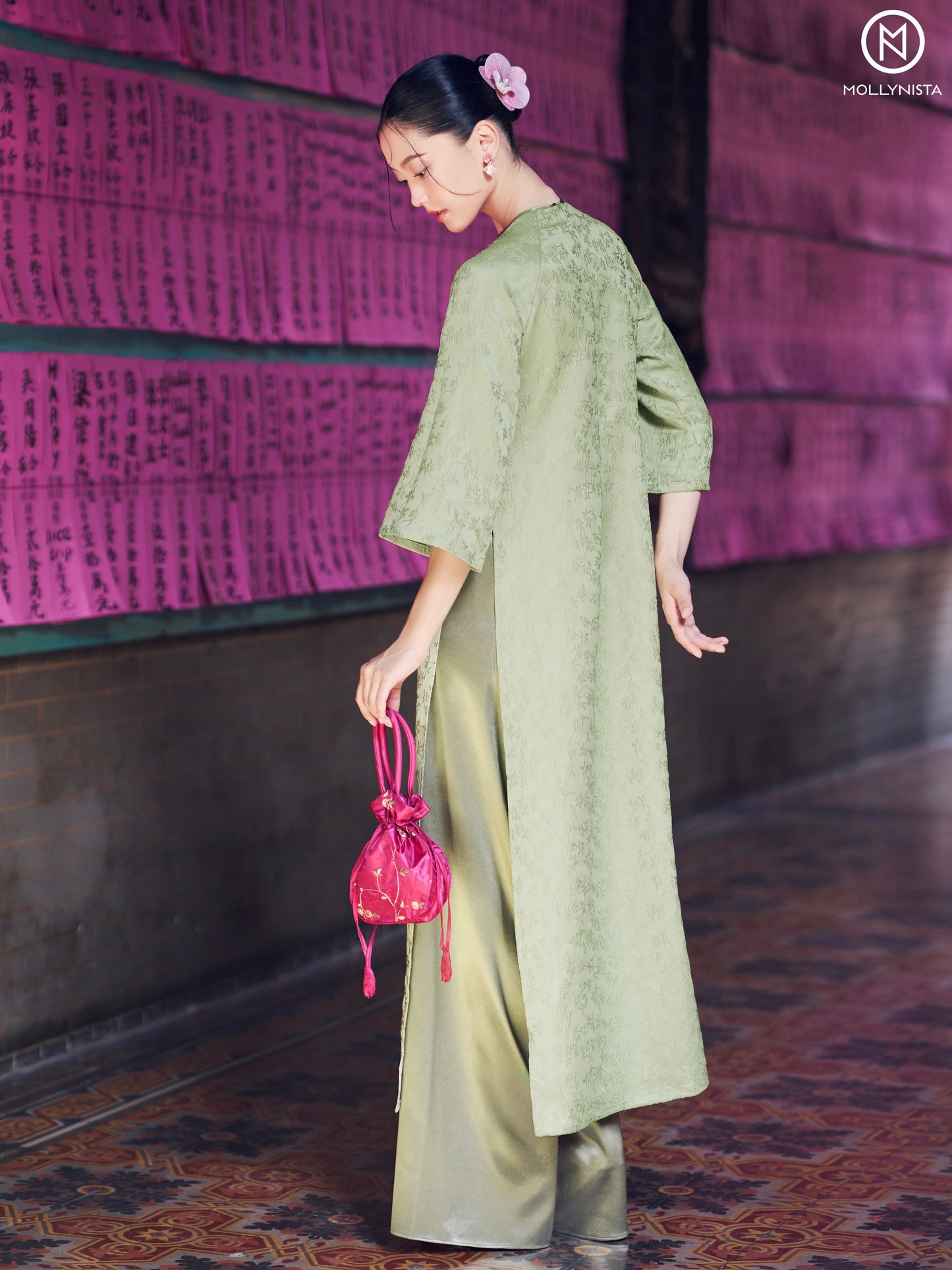 AO DAI TET 2025 MOLLYNISTA (FREE PANTS)