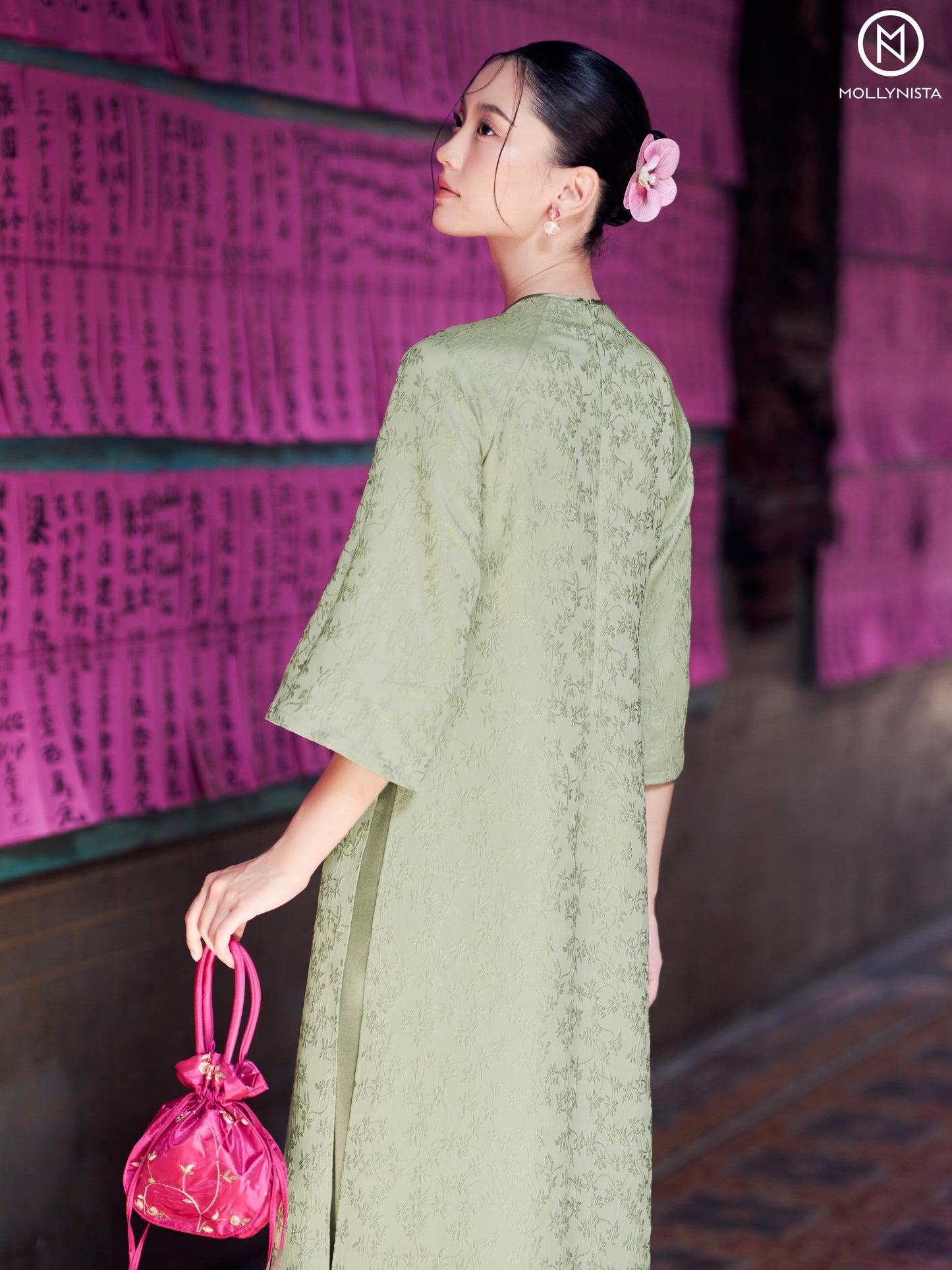 AO DAI TET 2025 MOLLYNISTA (FREE PANTS)