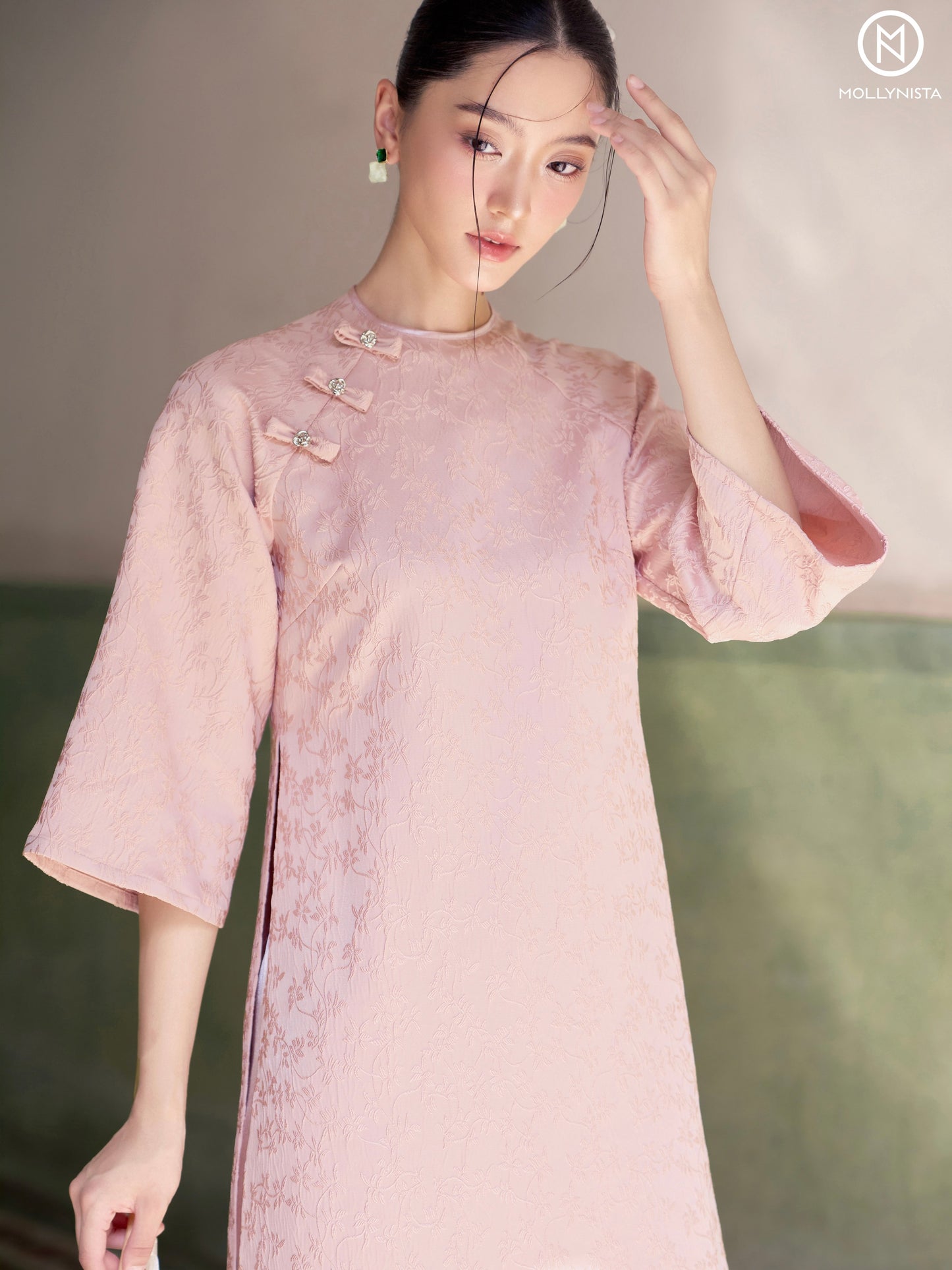 AO DAI TET 2025 MOLLYNISTA (FREE PANTS)