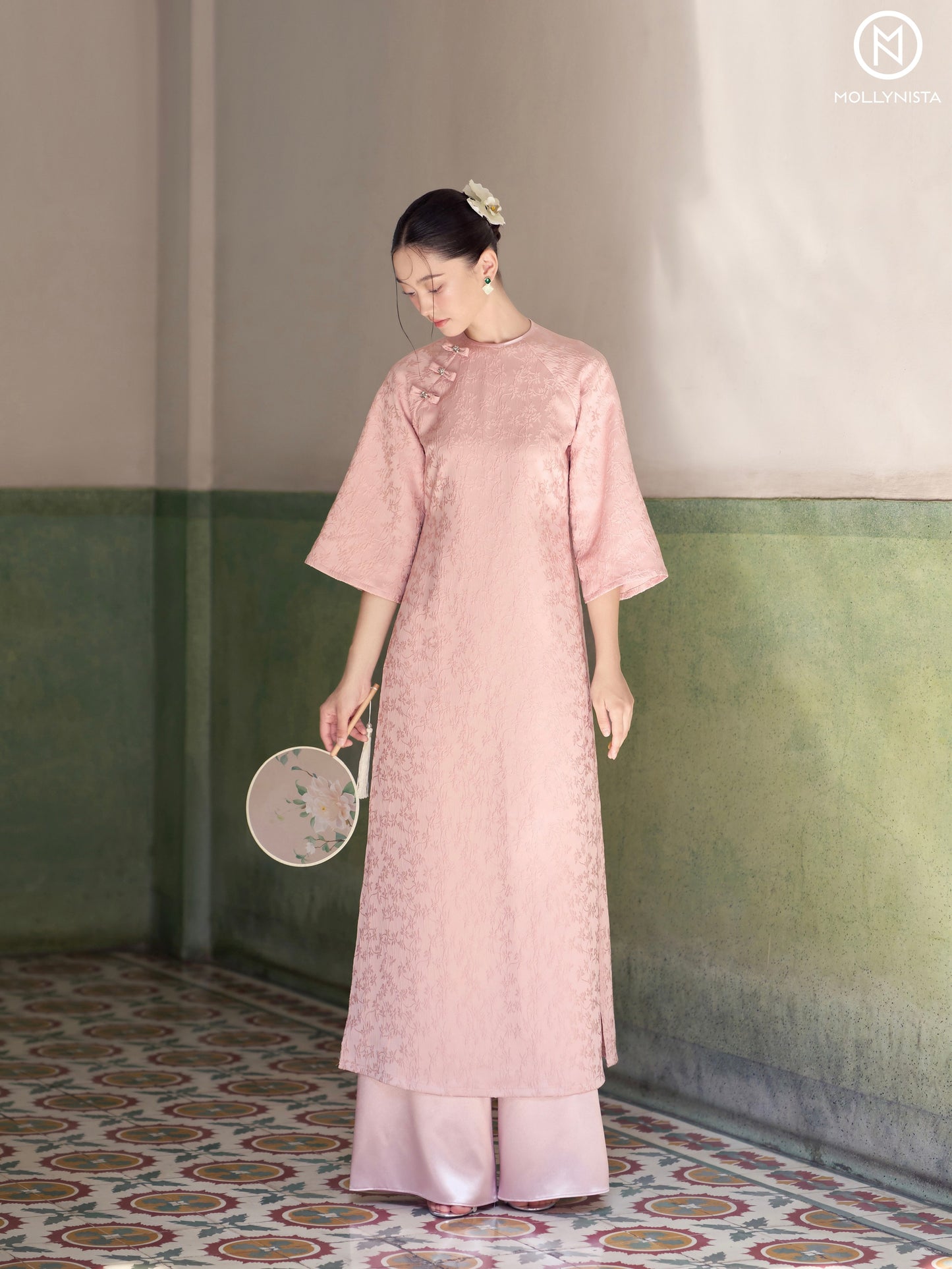 AO DAI TET 2025 MOLLYNISTA (FREE PANTS)