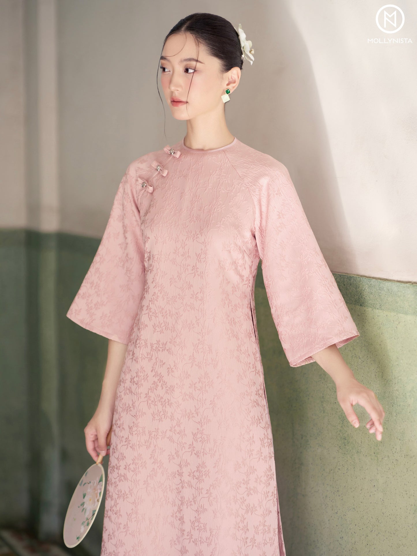 AO DAI TET 2025 MOLLYNISTA (FREE PANTS)