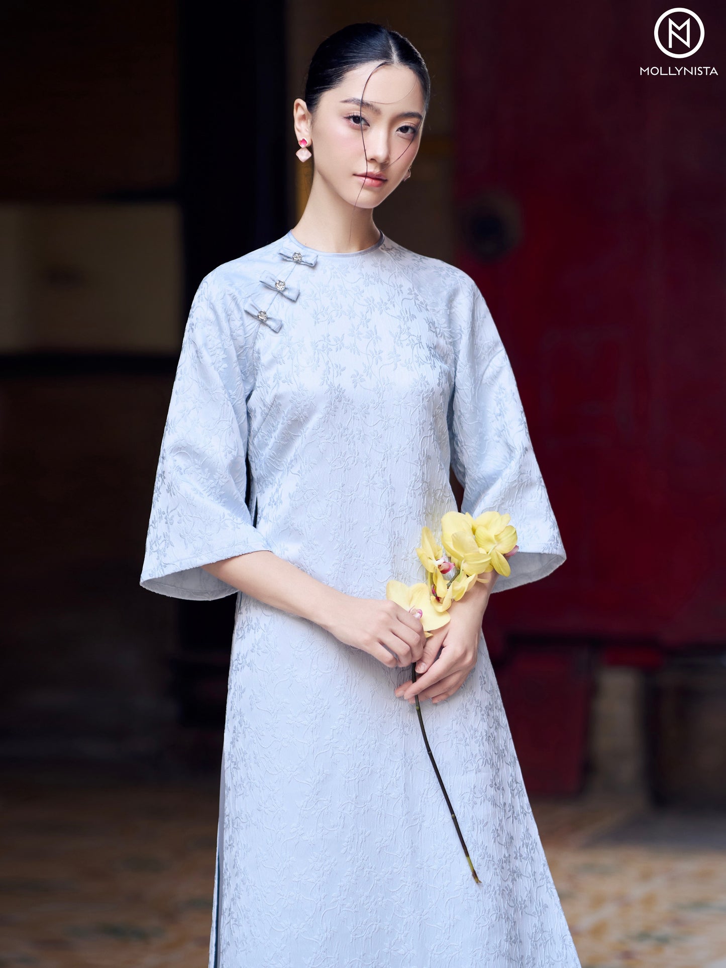 AO DAI TET 2025 MOLLYNISTA (FREE PANTS)