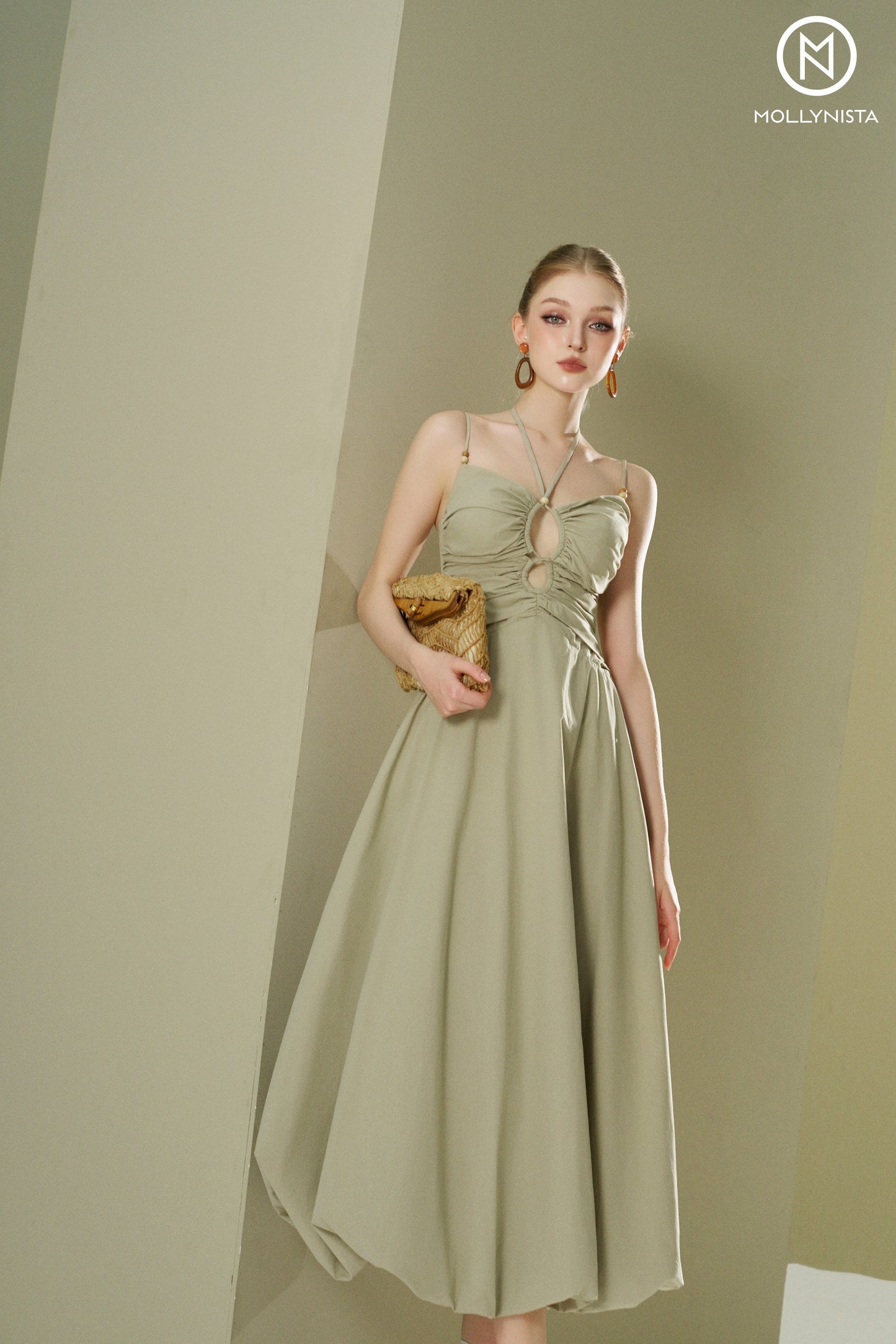 Mushroom-shaped 2-straps dress