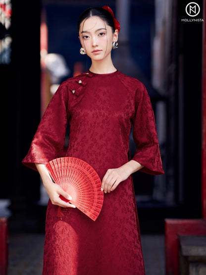 AO DAI TET 2025 MOLLYNISTA (FREE PANTS)