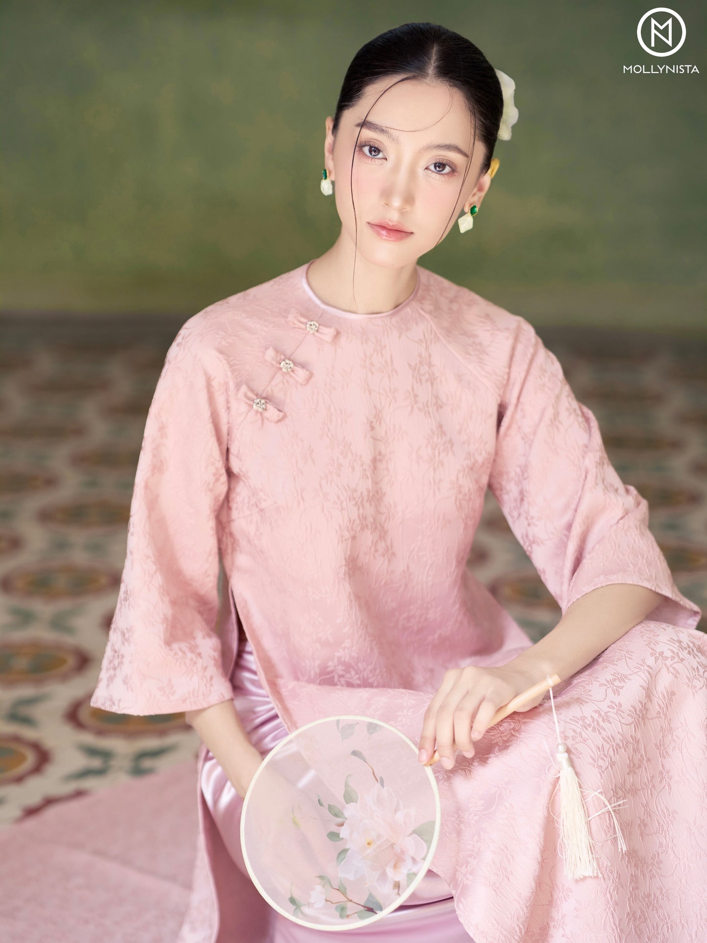 AO DAI TET 2025 MOLLYNISTA (FREE PANTS)