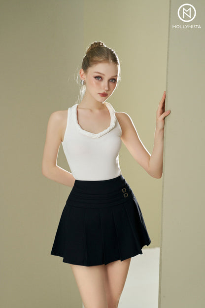 Rope collar tank top
