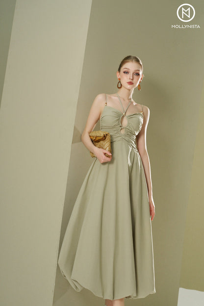 Mushroom-shaped 2-straps dress