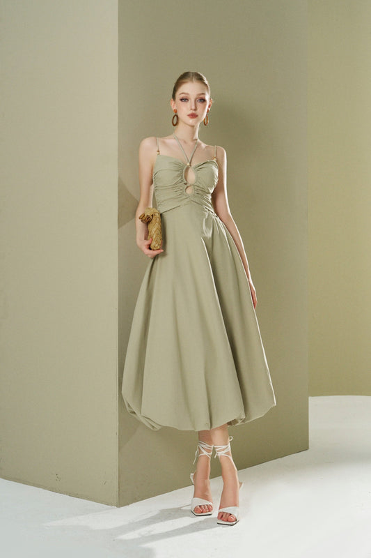 Mushroom-shaped 2-straps dress