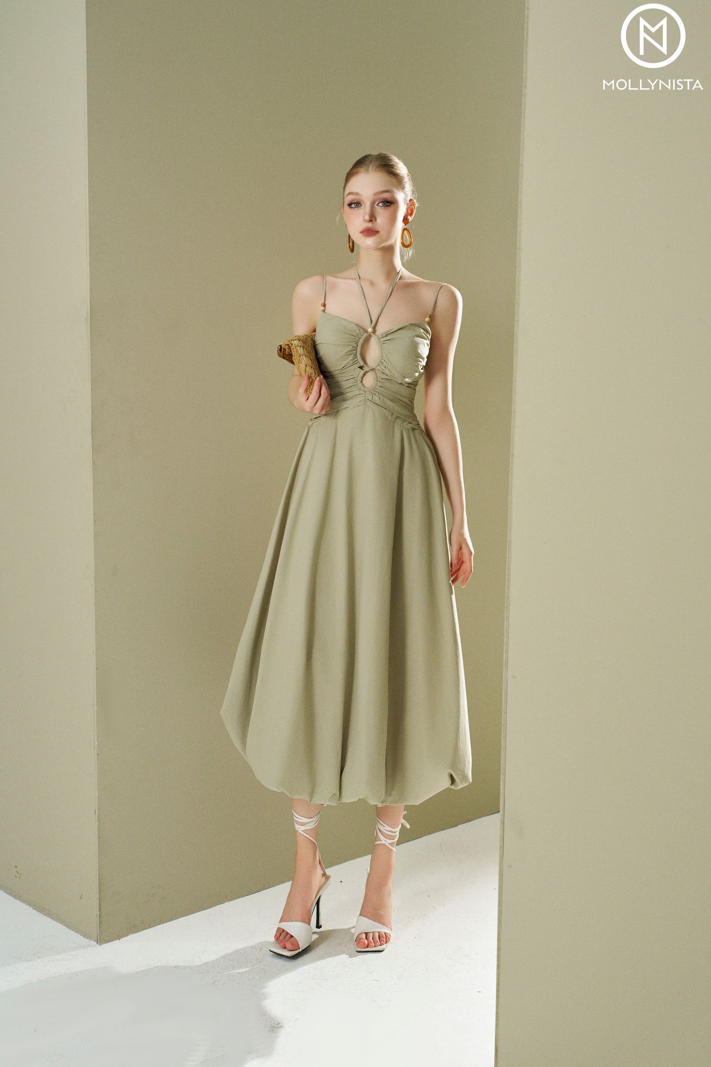 Mushroom-shaped 2-straps dress