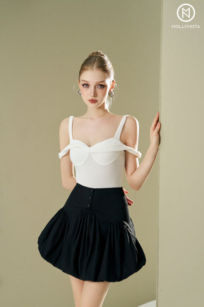 Twisted chest bodysuit